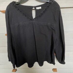 Garnet Hill Organic Cotton Peasant Blouse